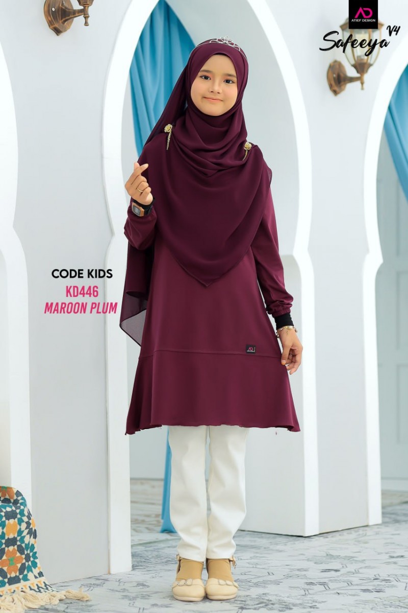 SAFEEYA COTTON KIDS - KD446 PLUM MAROON