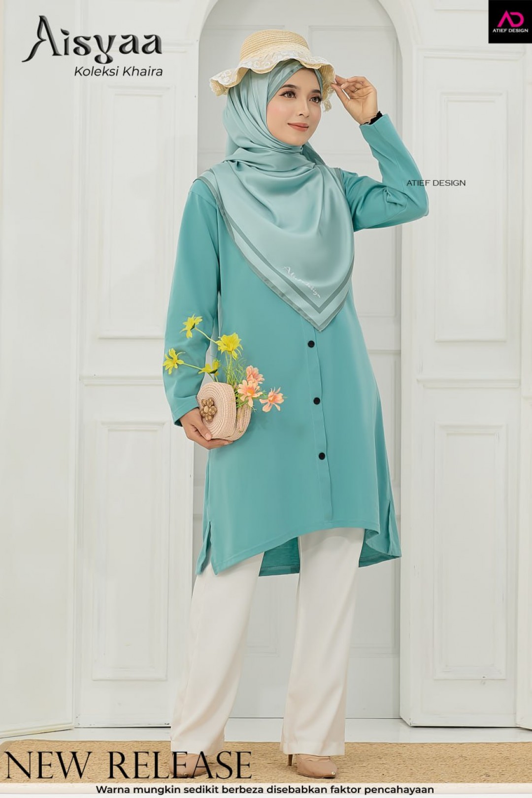 AISYAA COTTON DEWASA - K685 CARRIBEAN BLUE