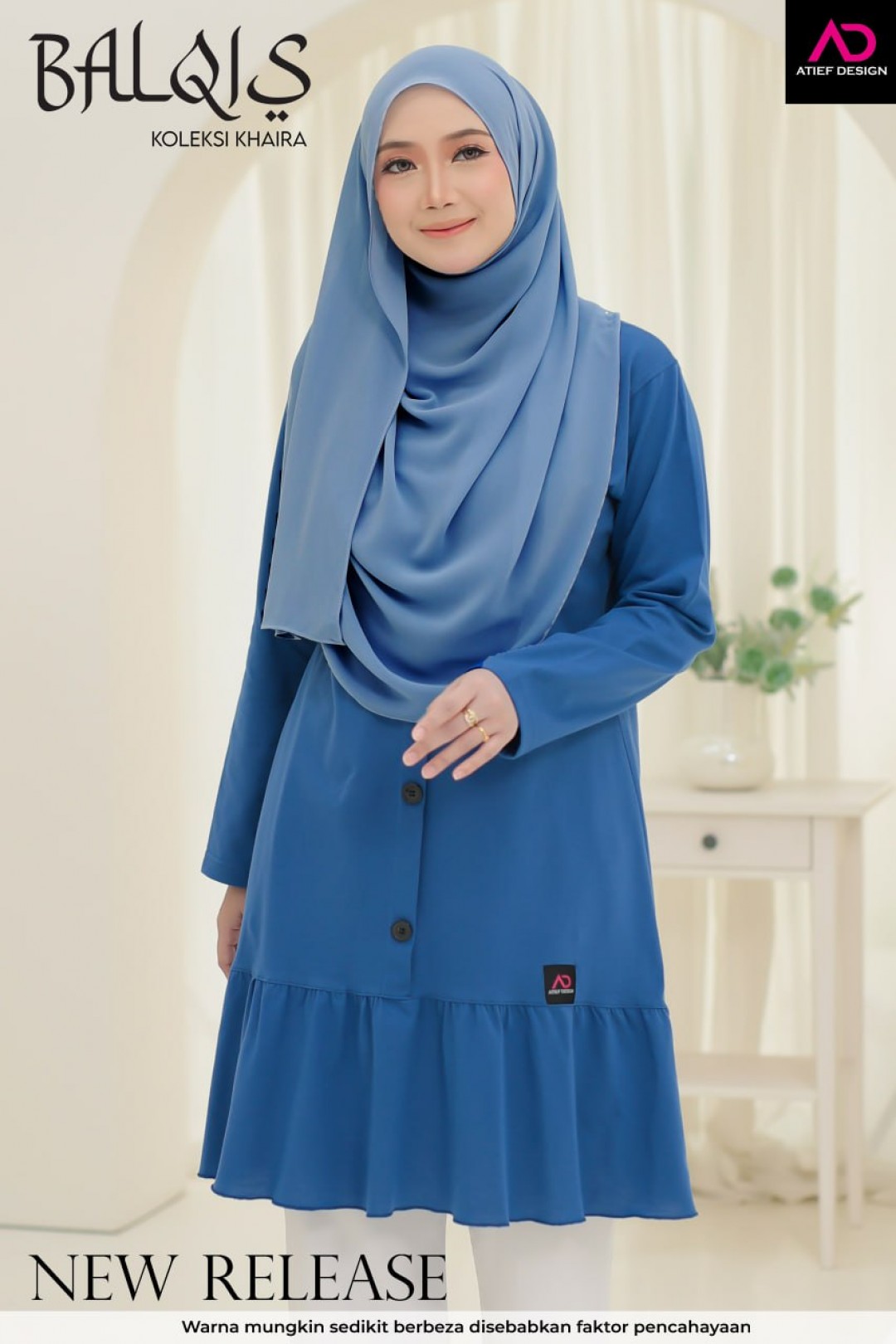 BALQIS COTTON DEWASA- K657 DALLAS BLUE