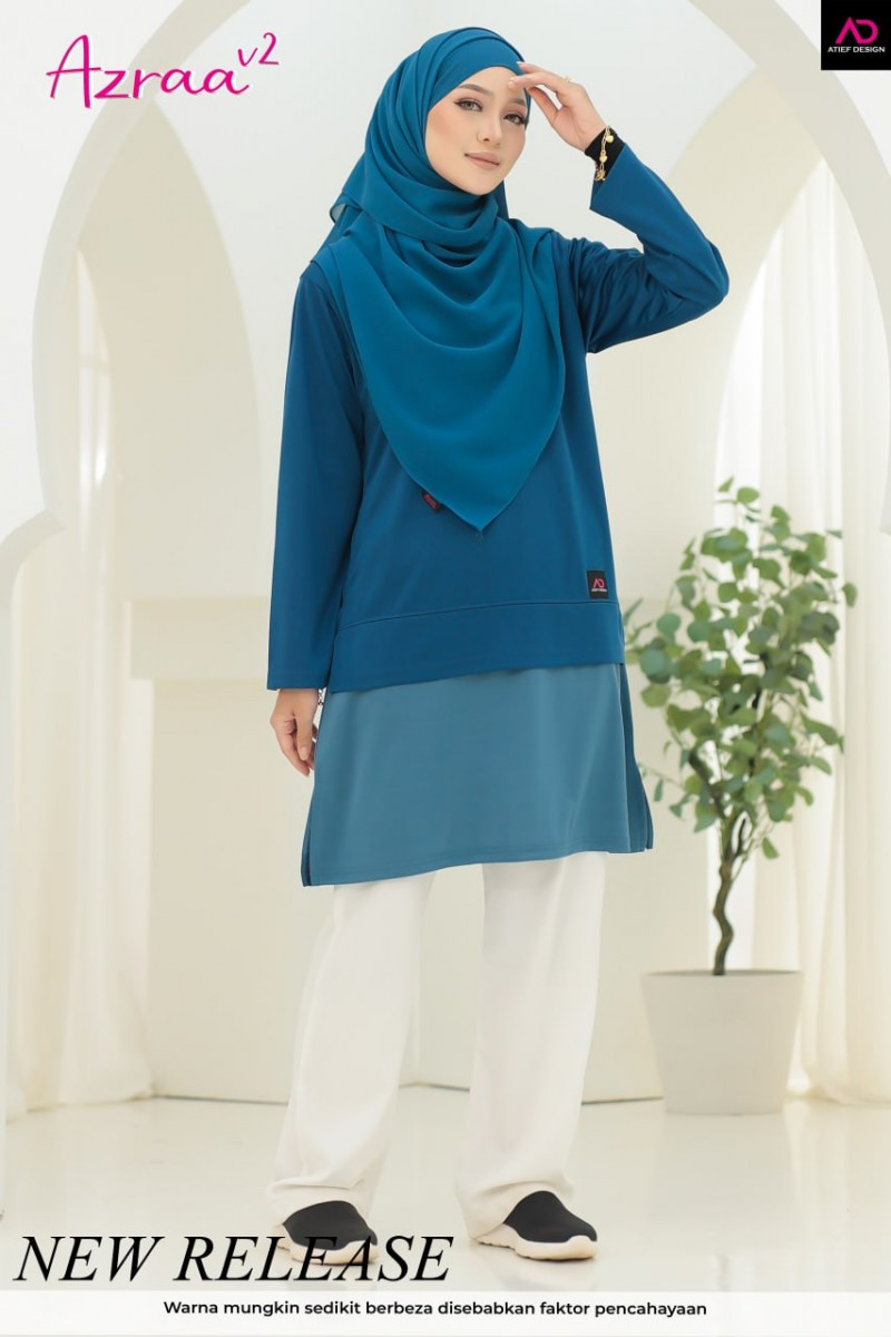 AZRAA JERSEY MUSLIMAH- KH065 DENIM BLUE