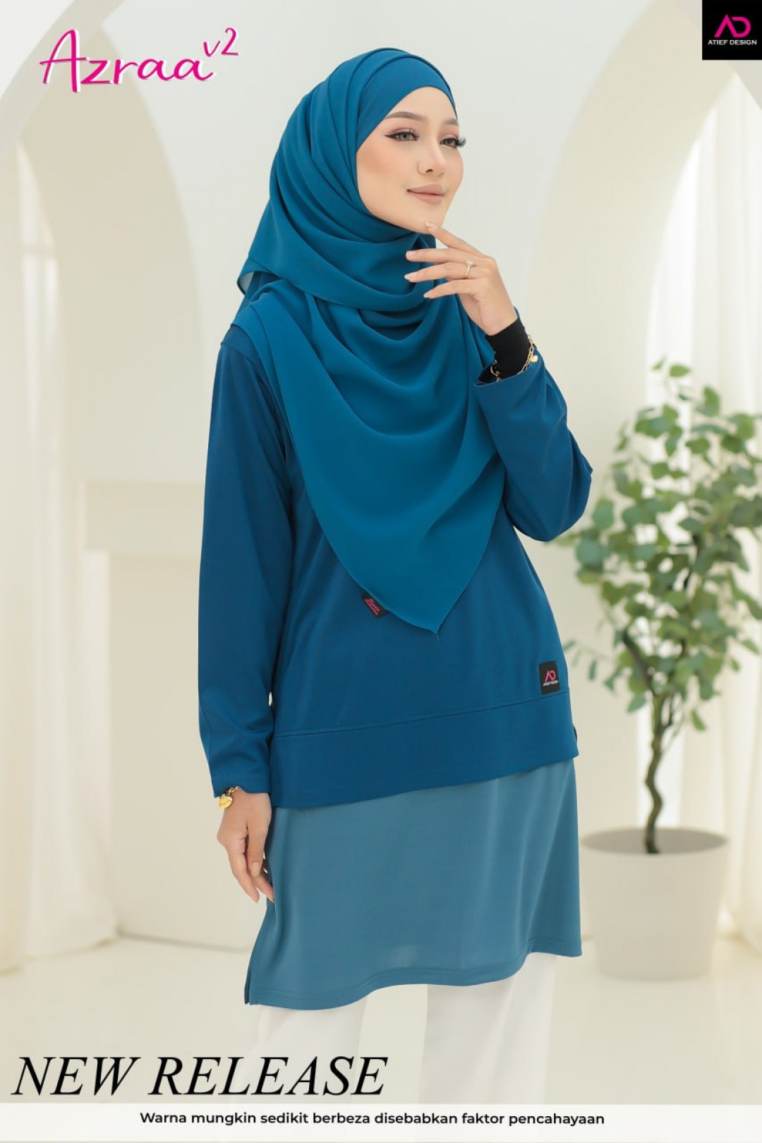 AZRAA JERSEY MUSLIMAH- KH065 DENIM BLUE