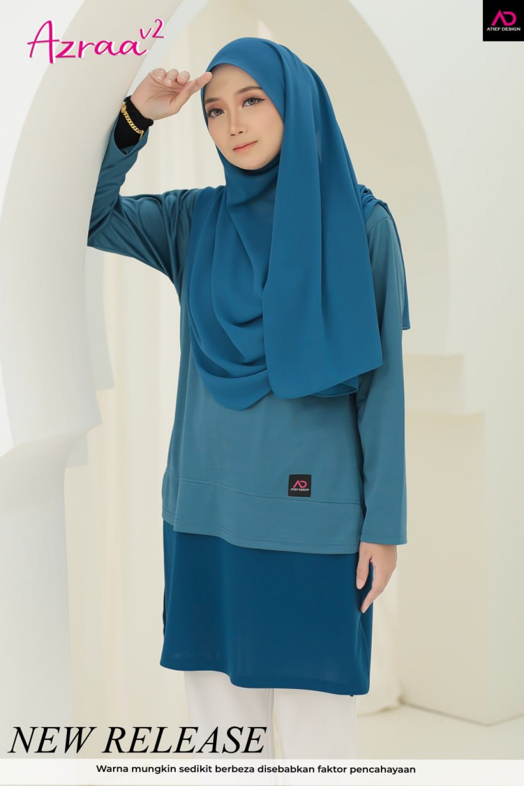AZRAA JERSEY MUSLIMAH- KH066 WINTER BLUE