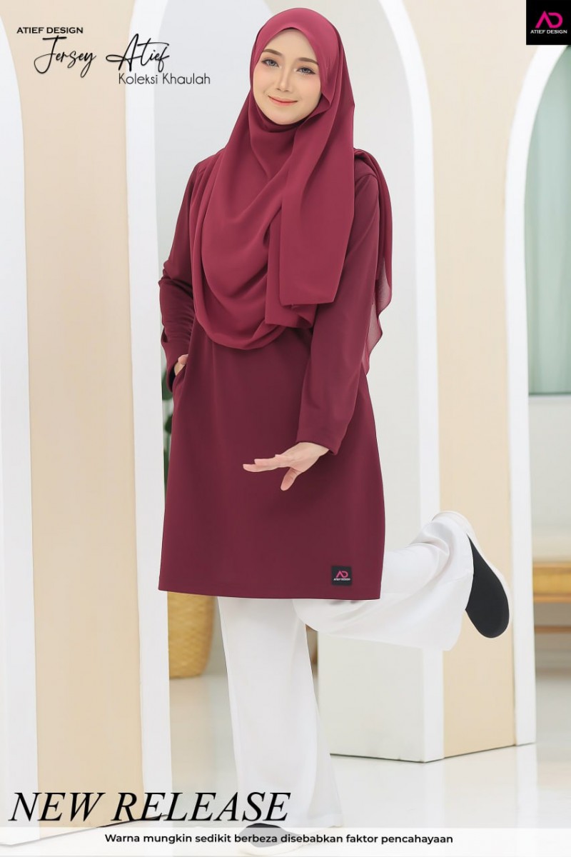 JERSEY ATIEF- KH104 MAROON