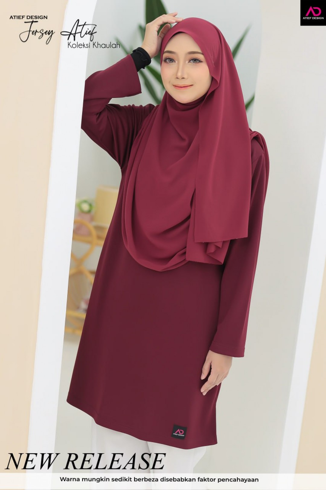 JERSEY ATIEF- KH104 MAROON