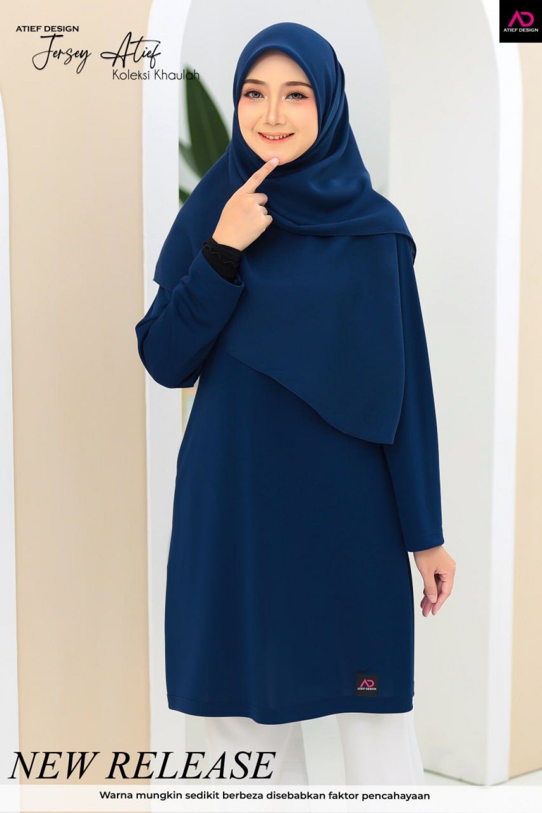 JERSEY ATIEF- KH052 NAVY BLUE
