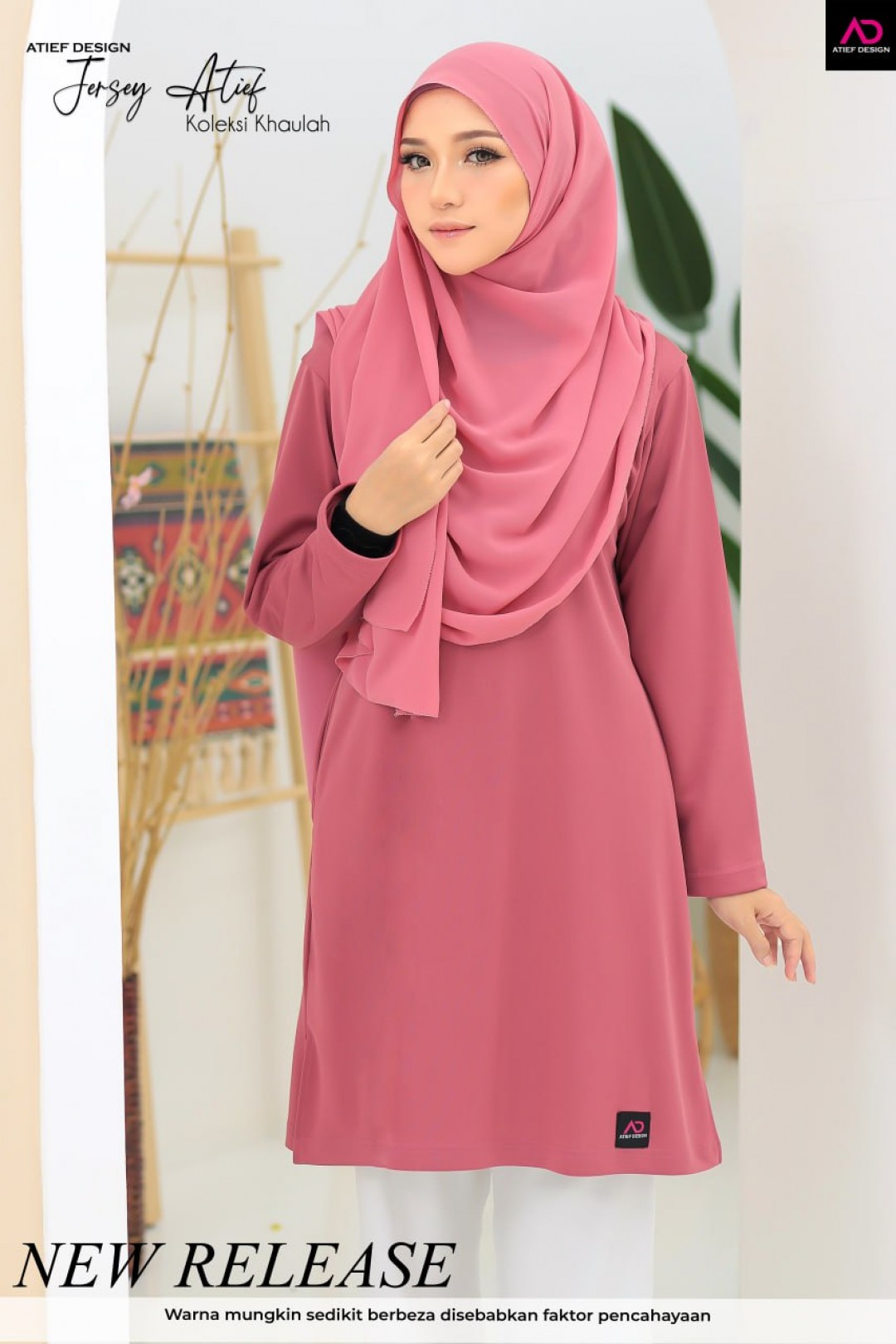 JERSEY ATIEF- KH050 PINK SALMON