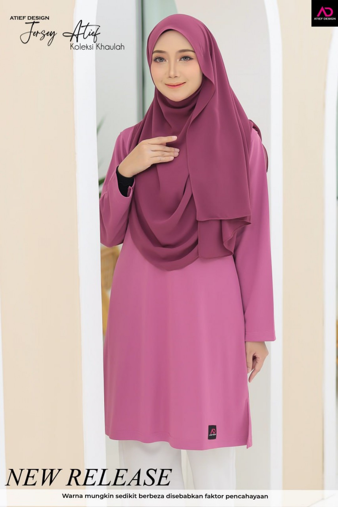 JERSEY ATIEF- KH039 ROSE