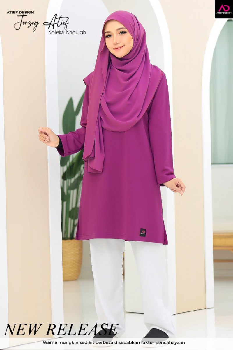 (PLUSSIZE) JERSEY ATIEF- KH055 FUSCHIA