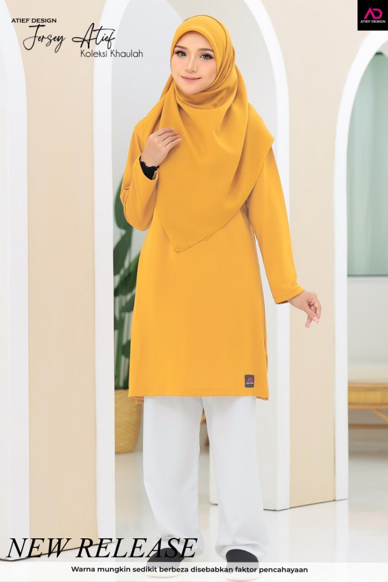 (PLUSSIZE) JERSEY ATIEF- KH056 YELLOW
