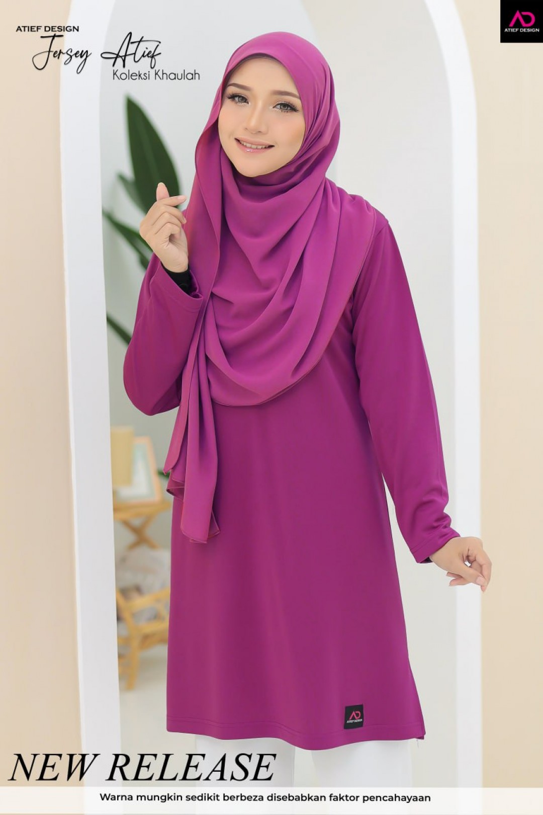 JERSEY ATIEF- KH055 FUSCHIA