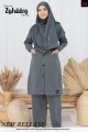SUIT ZAHEERA UMRAH SET - KP005 TONE COLOR BLACK
