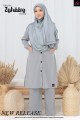 SUIT ZAHEERA UMRAH SET - KP002 TONE COLOR LIGHT GREY
