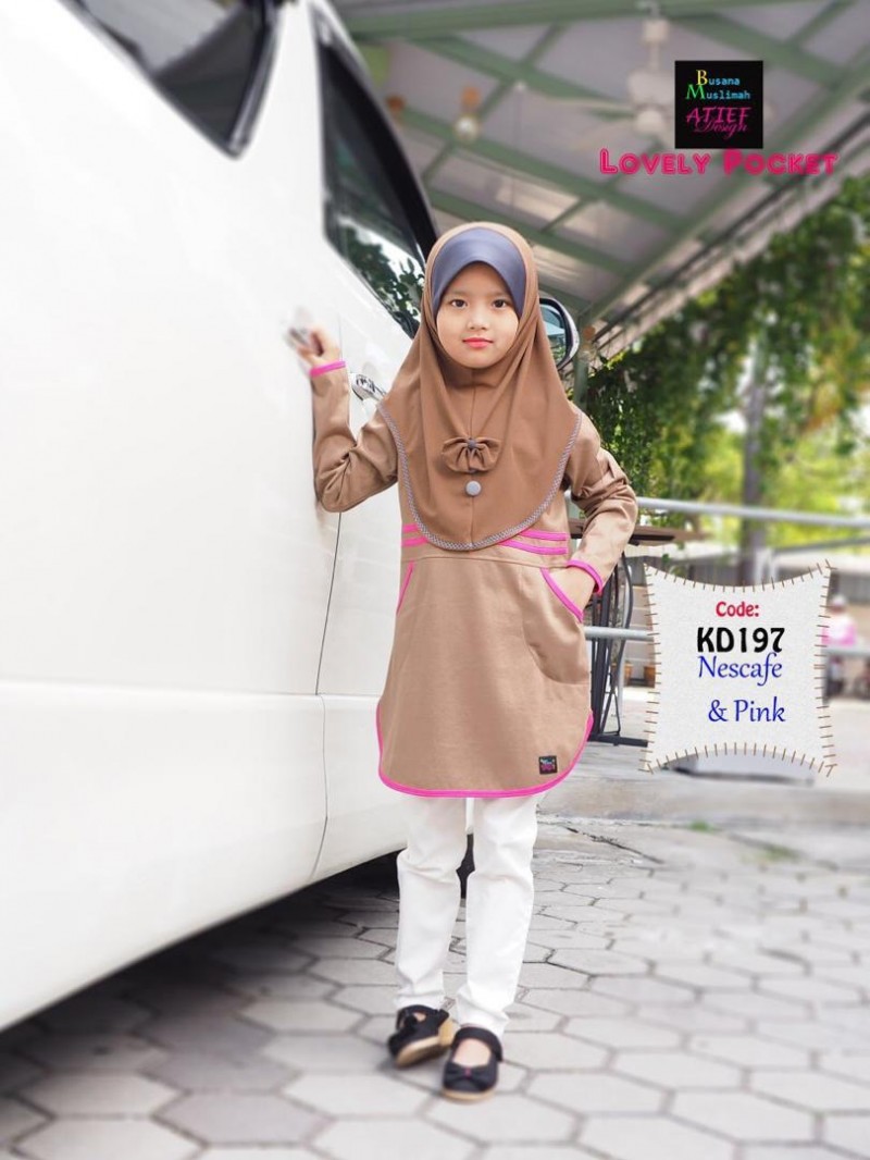 LOVELY POCKET COTTON KIDS (S) - NESCAFE & PINK