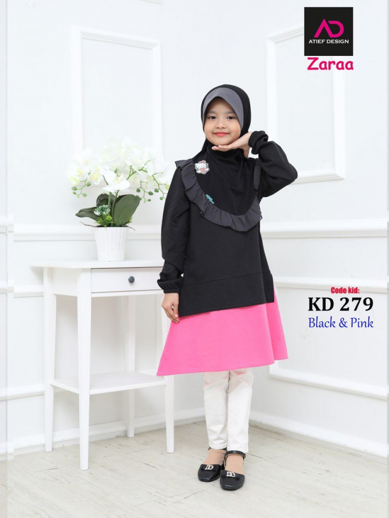 ZARAA COTTON (S) - BLACK & PINK
