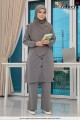SUIT ZAHEERA UMRAH SET - KP004 TONE COLOR GREY