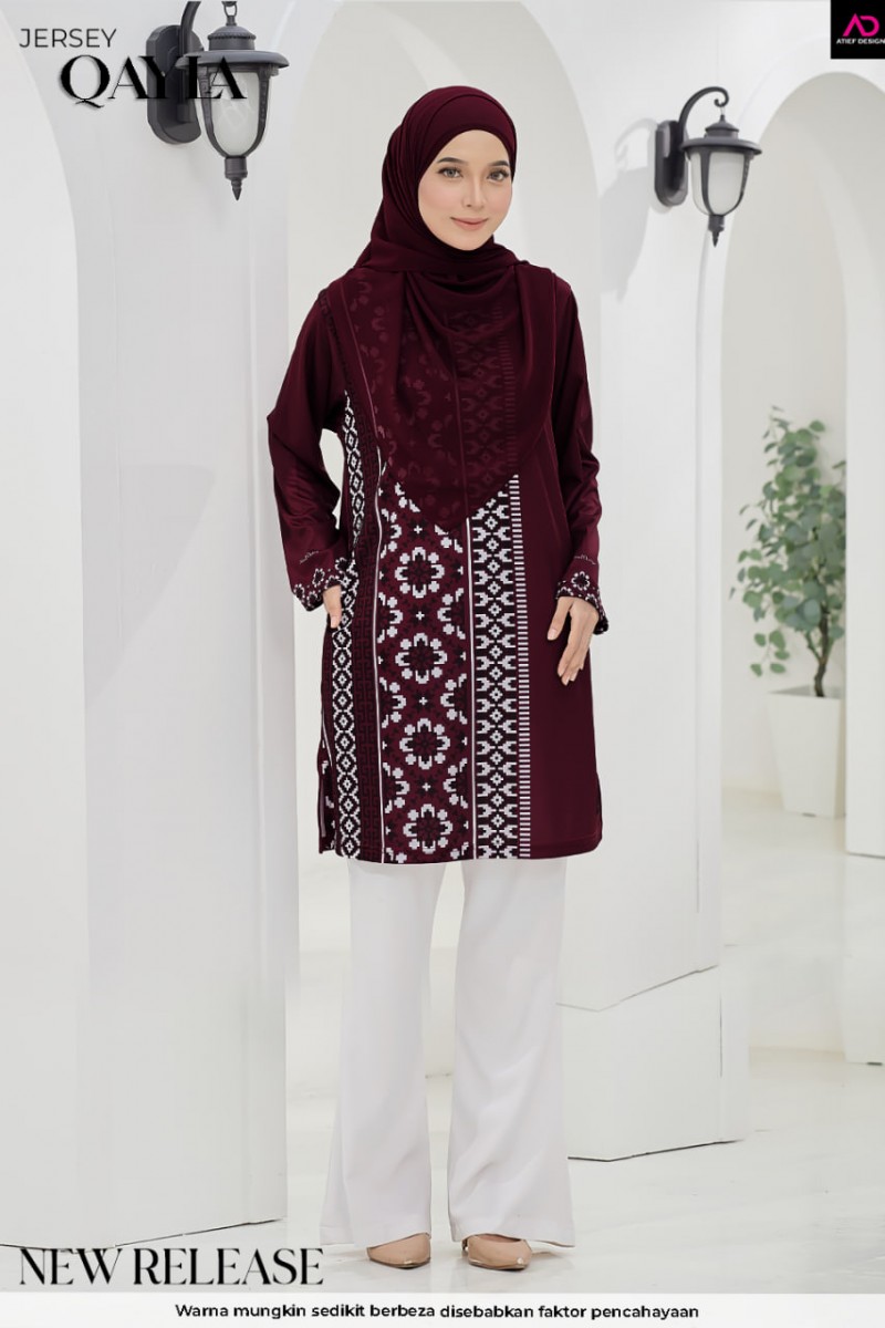 QAYLA EDISI SONGKET - SONGKET BURGUNDY