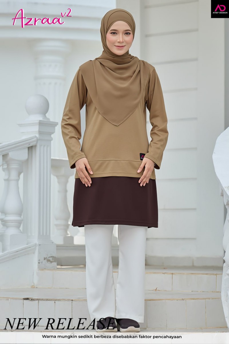 AZRAA JERSEY MUSLIMAH- KH020 PEANUT