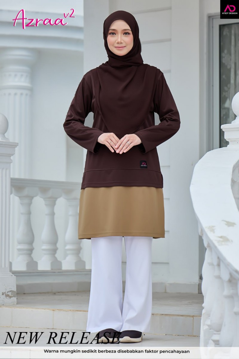 AZRAA JERSEY MUSLIMAH- KH019 DARK CHOCOLATE