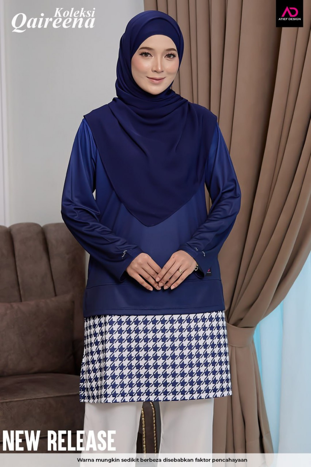 JERSI LAYLA PRINTED - KH171 NAVY BLUE
