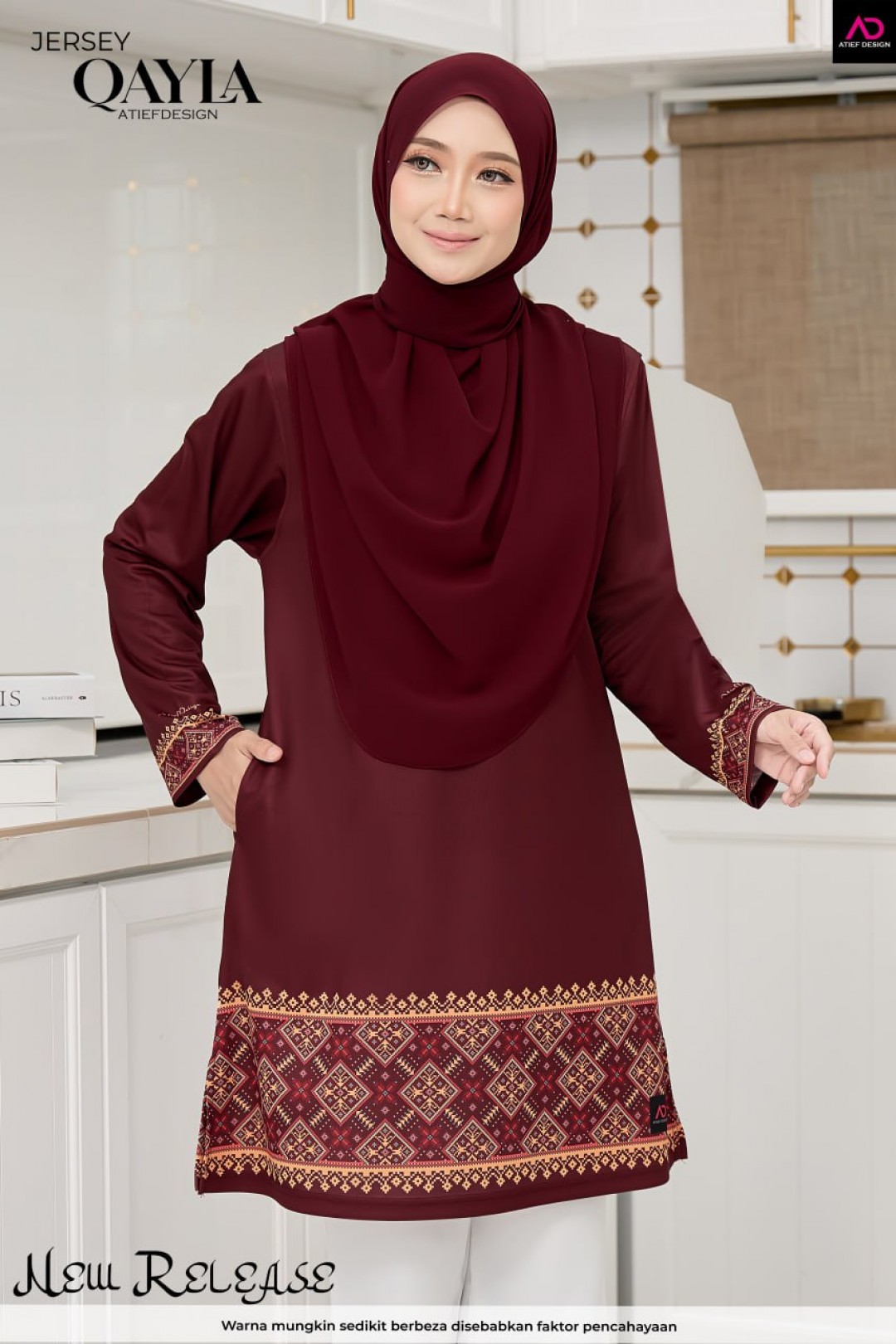 QAYLA EDISI INARA - KH180 INARA BURGUNDY