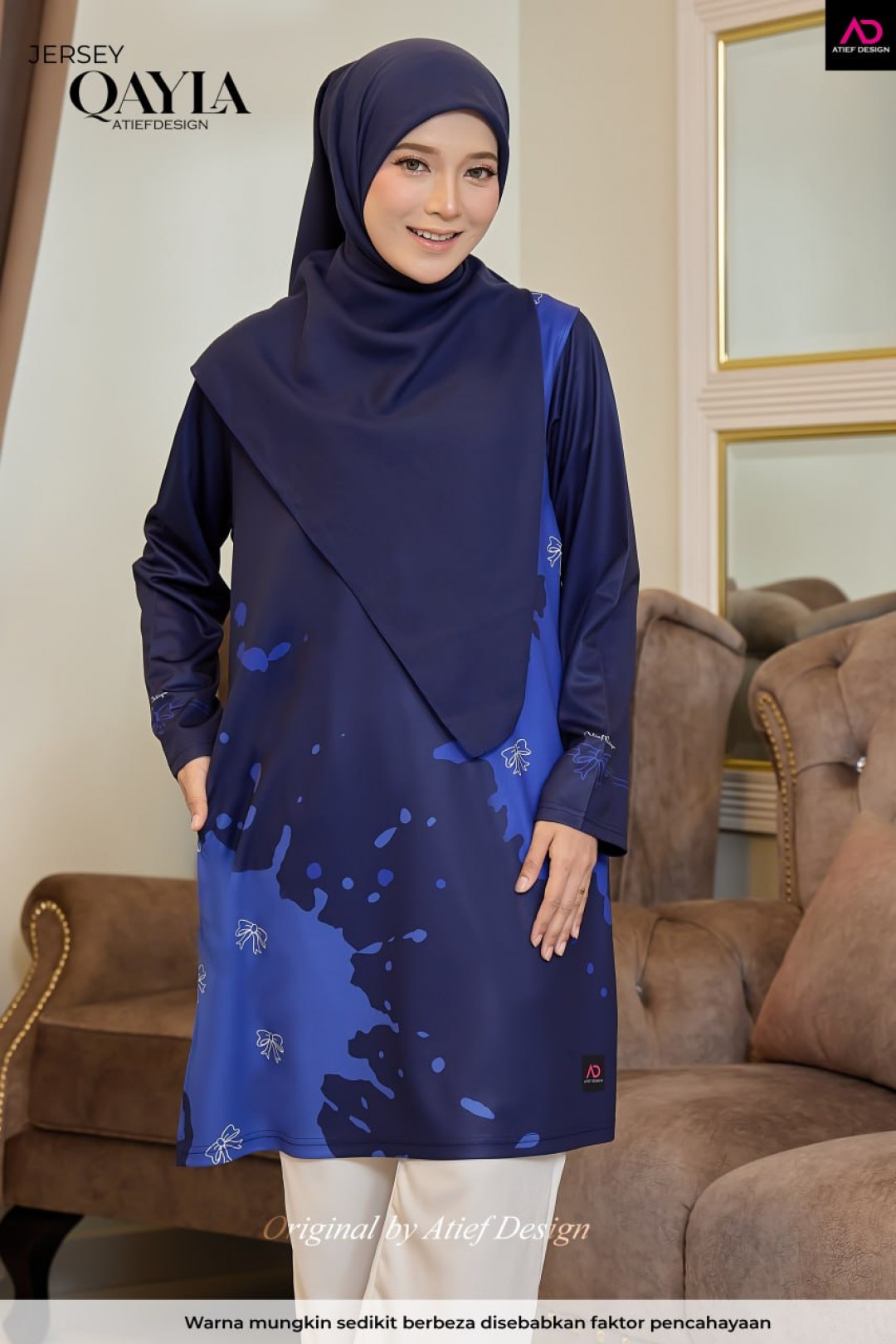 QAYLA EDISI TIARA- KH196 TIARA NAVY BLUE