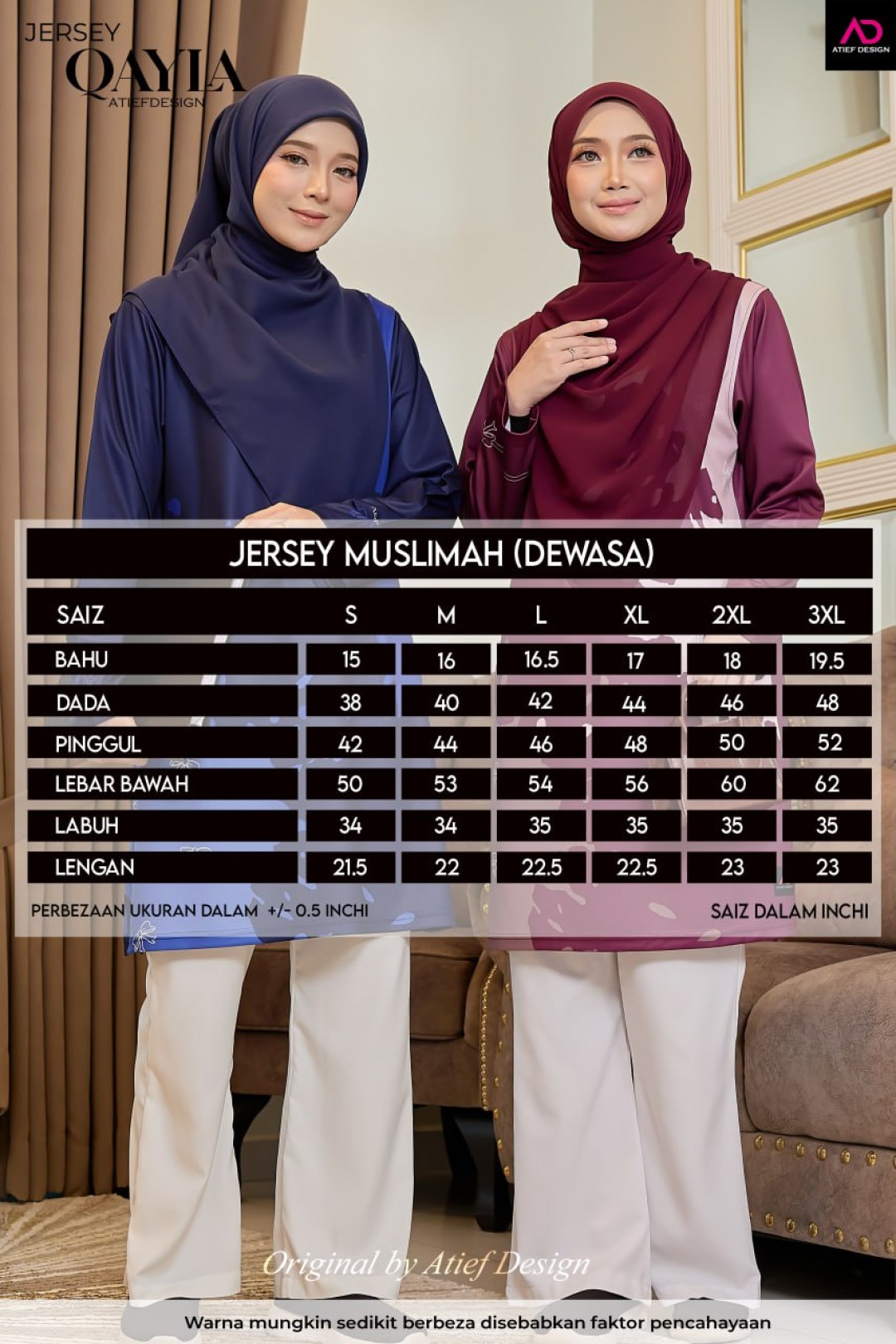 QAYLA EDISI TIARA- KH196 TIARA NAVY BLUE