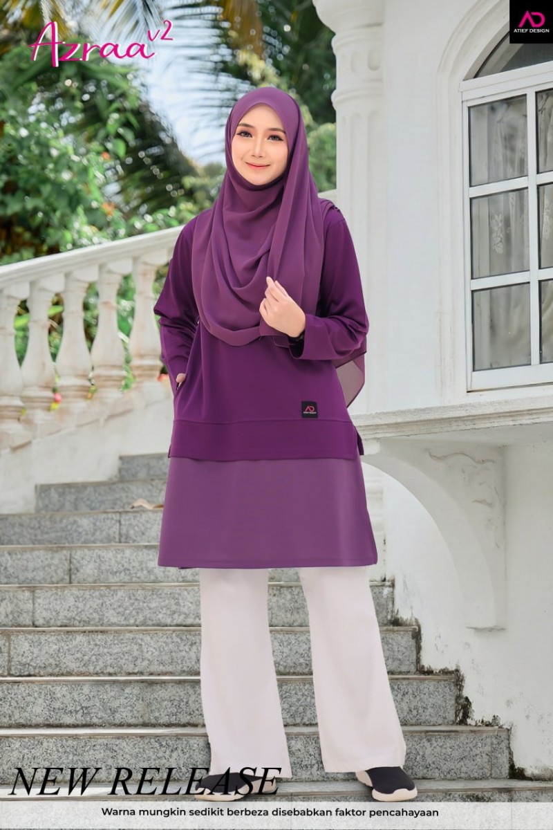 AZRAA JERSEY MUSLIMAH- KH070 PURPLE