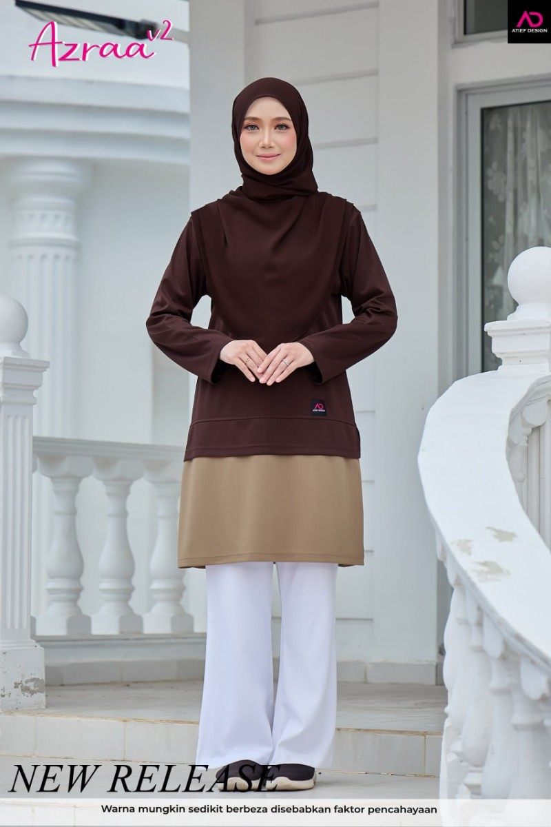 AZRAA JERSEY MUSLIMAH- KH019 DARK CHOCOLATE