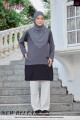 AZRAA JERSEY MUSLIMAH- KH128 SILVER