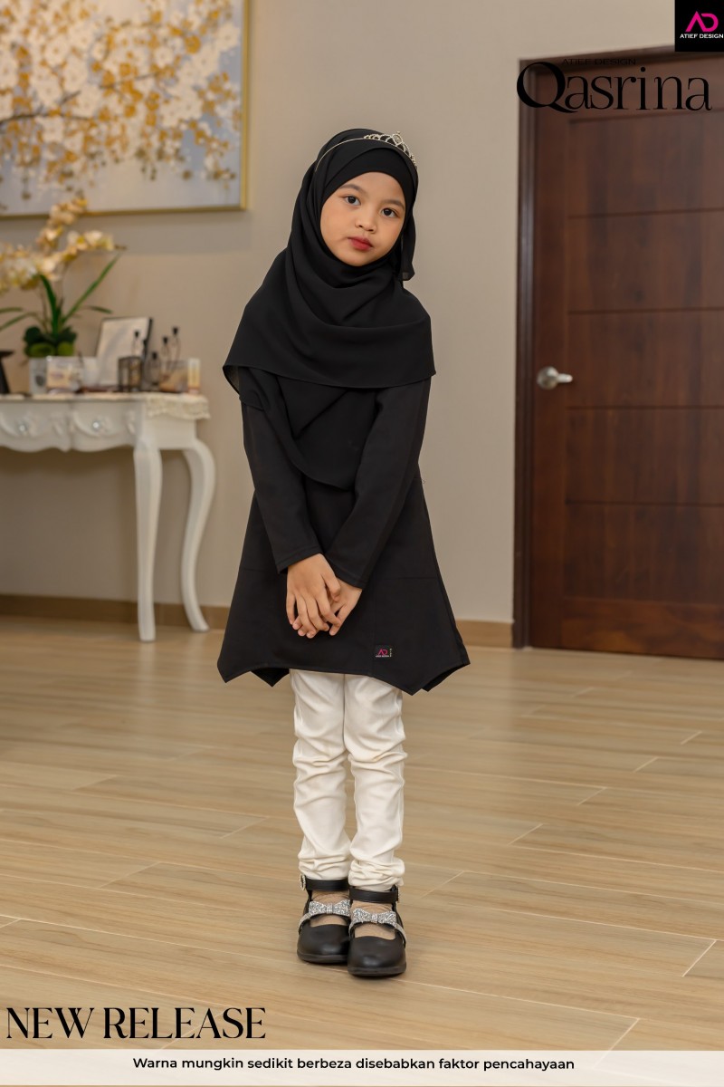 QASRINA COTTON KIDS - KD513 BLACK