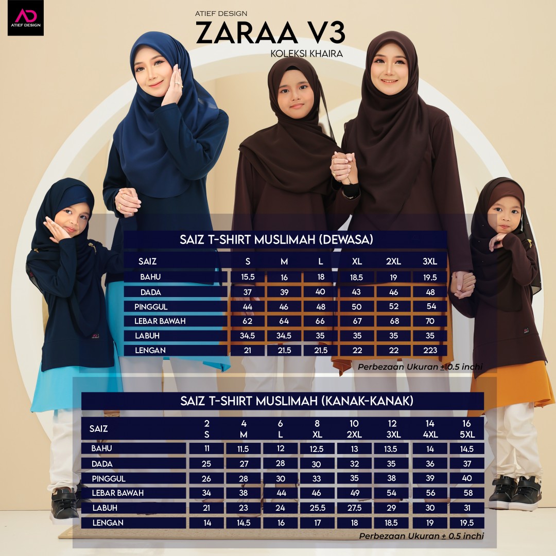 ZARAA COTTON DEWASA - K641 DARK GREY & DUSTY PINK