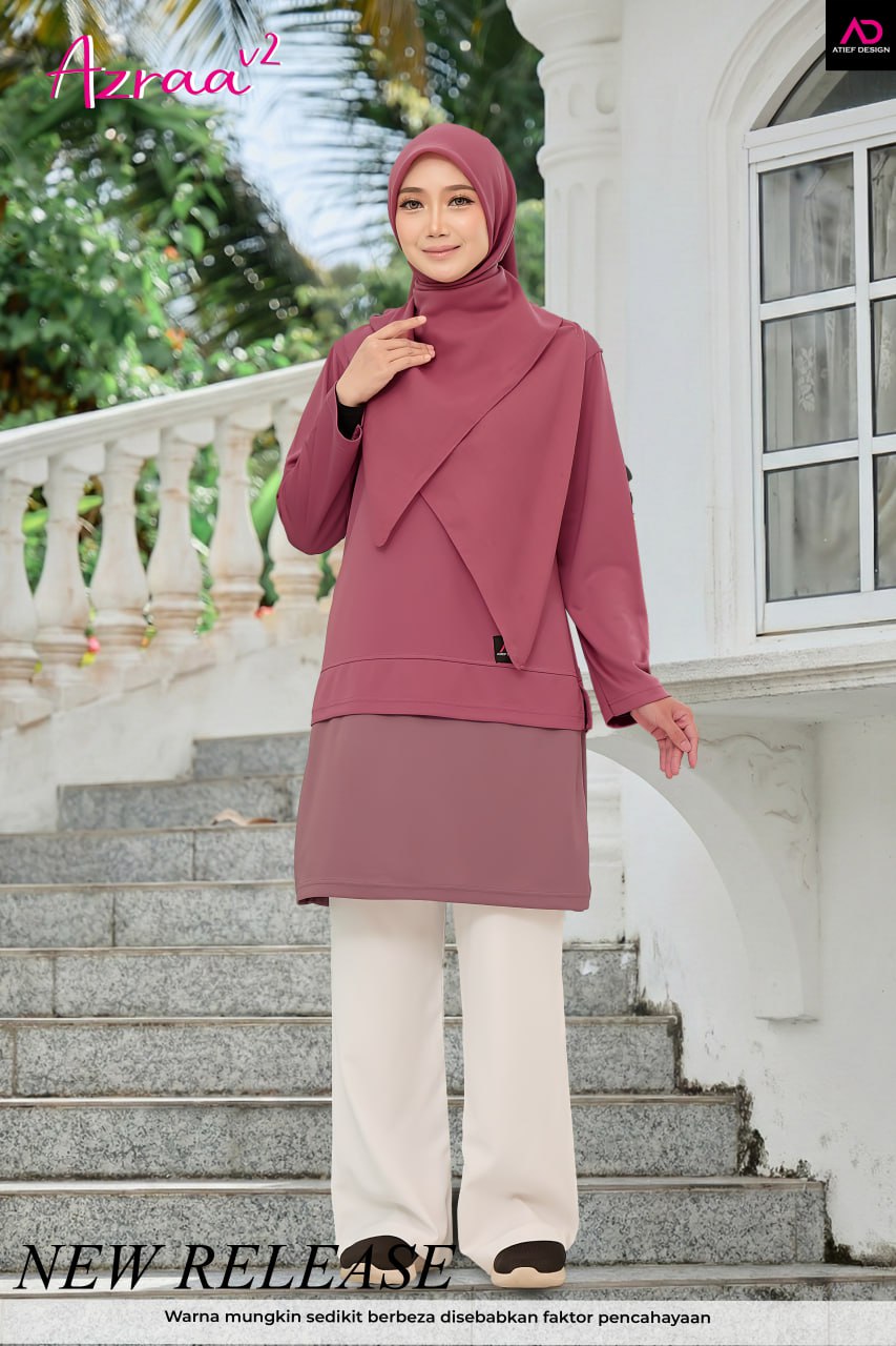 AZRAA JERSEY MUSLIMAH- KH064 ROSE PINK